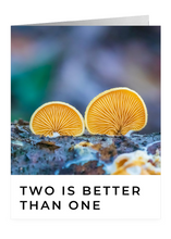 Load image into Gallery viewer, Two Is Better Than One – Friendship Greeting Card by FUNGIWOMAN
