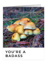Load image into Gallery viewer, You&#39;re a Badass – Congratulations Greeting Card by FUNGIWOMAN
